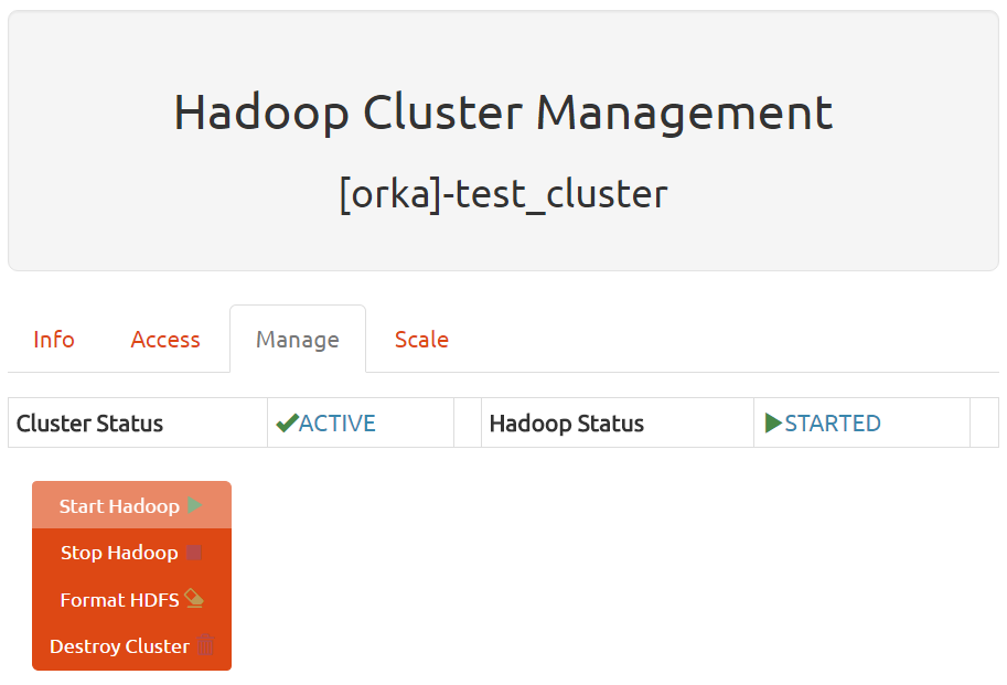 userguide orka_cluster_manage